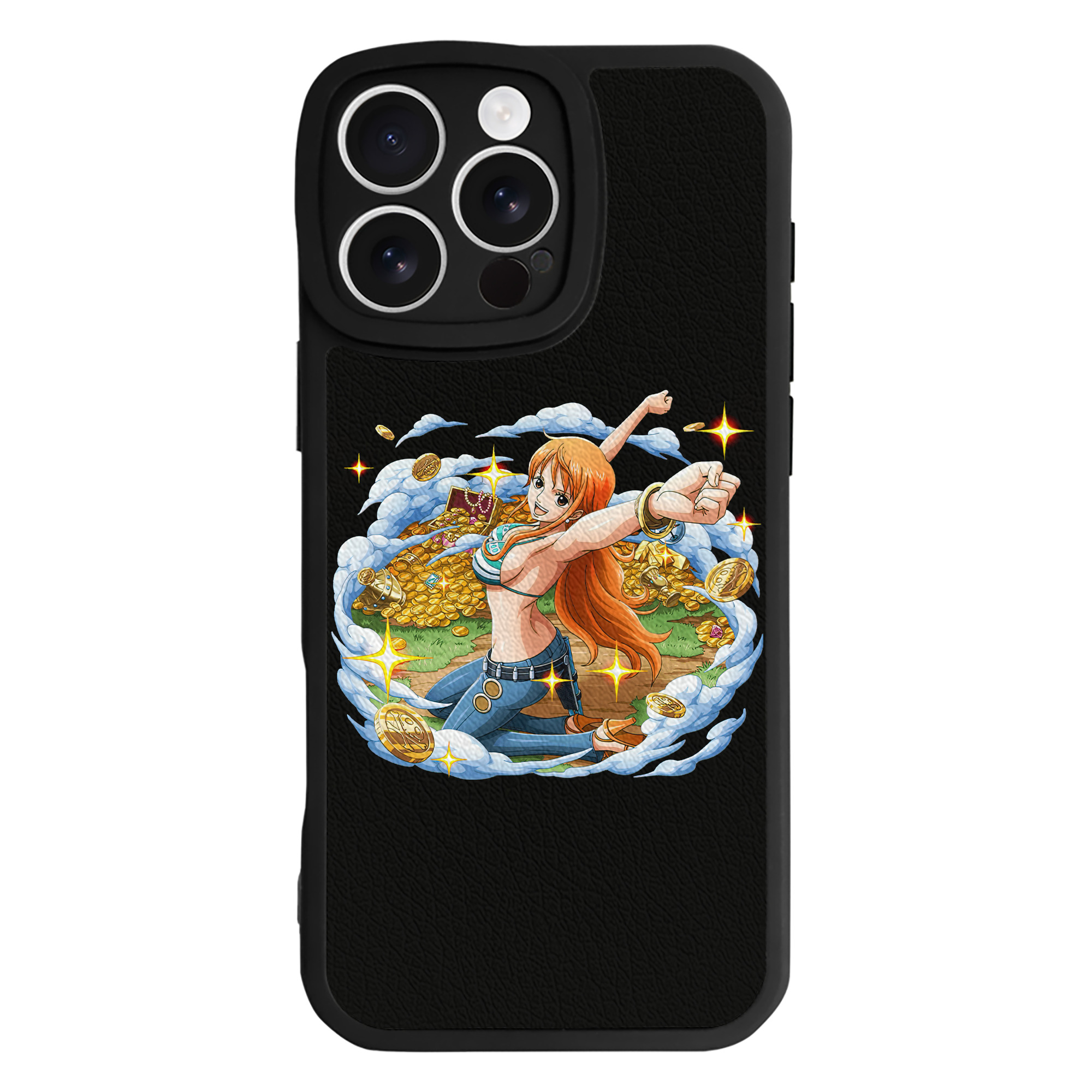 （画像用） ワンピース ナミ ONE PIECE Nami 【iPhone 16シリーズ対応】シリコンスマホケース（レザー調） 材質：シリコン